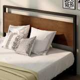 Zinus Suzanne Bamboo and Metal Platform Bed Frame with Footboard - Image 4