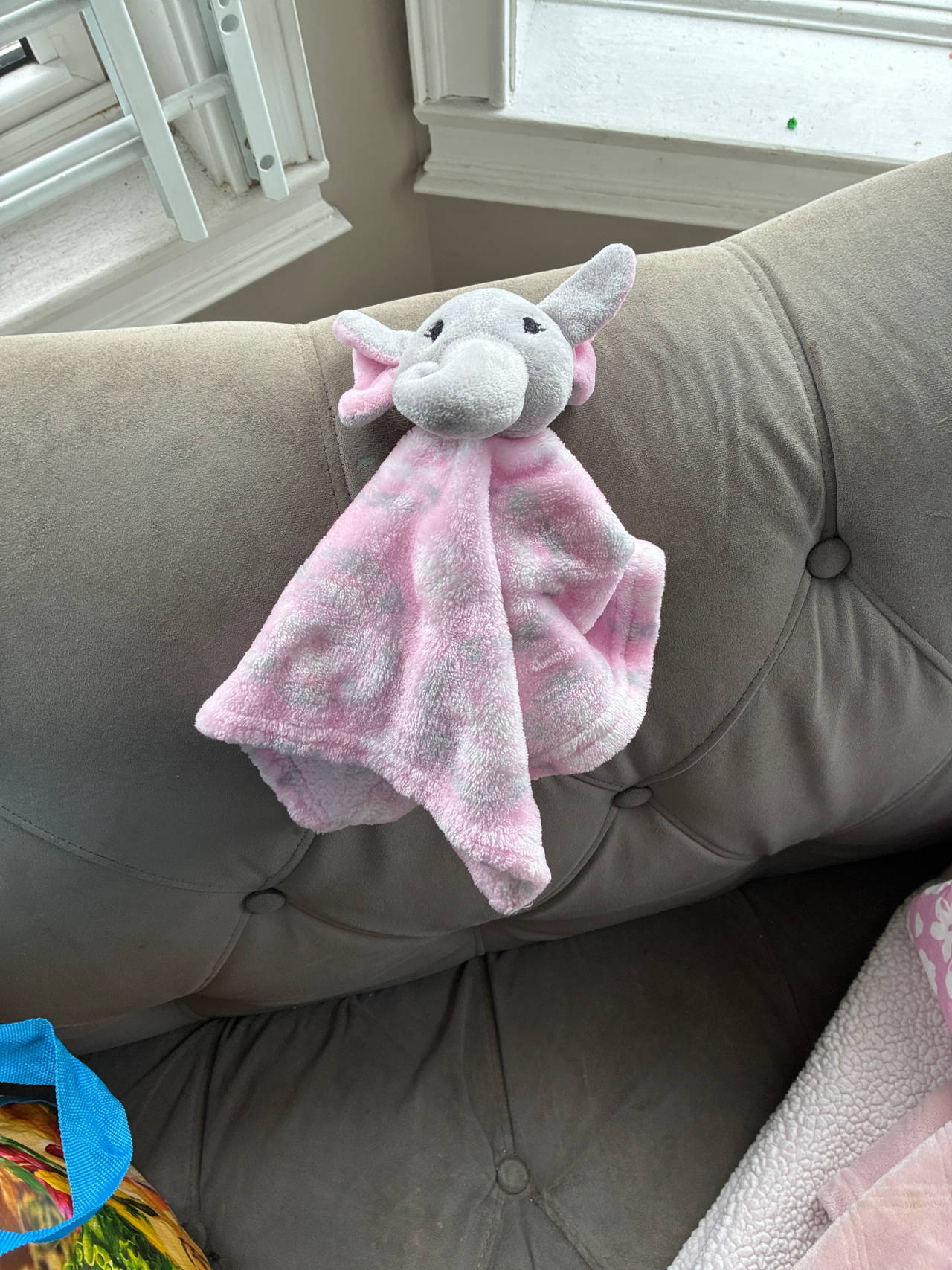 Carter's Child of Mine Pink Elephant Leopard Print Security Blanket Lovey