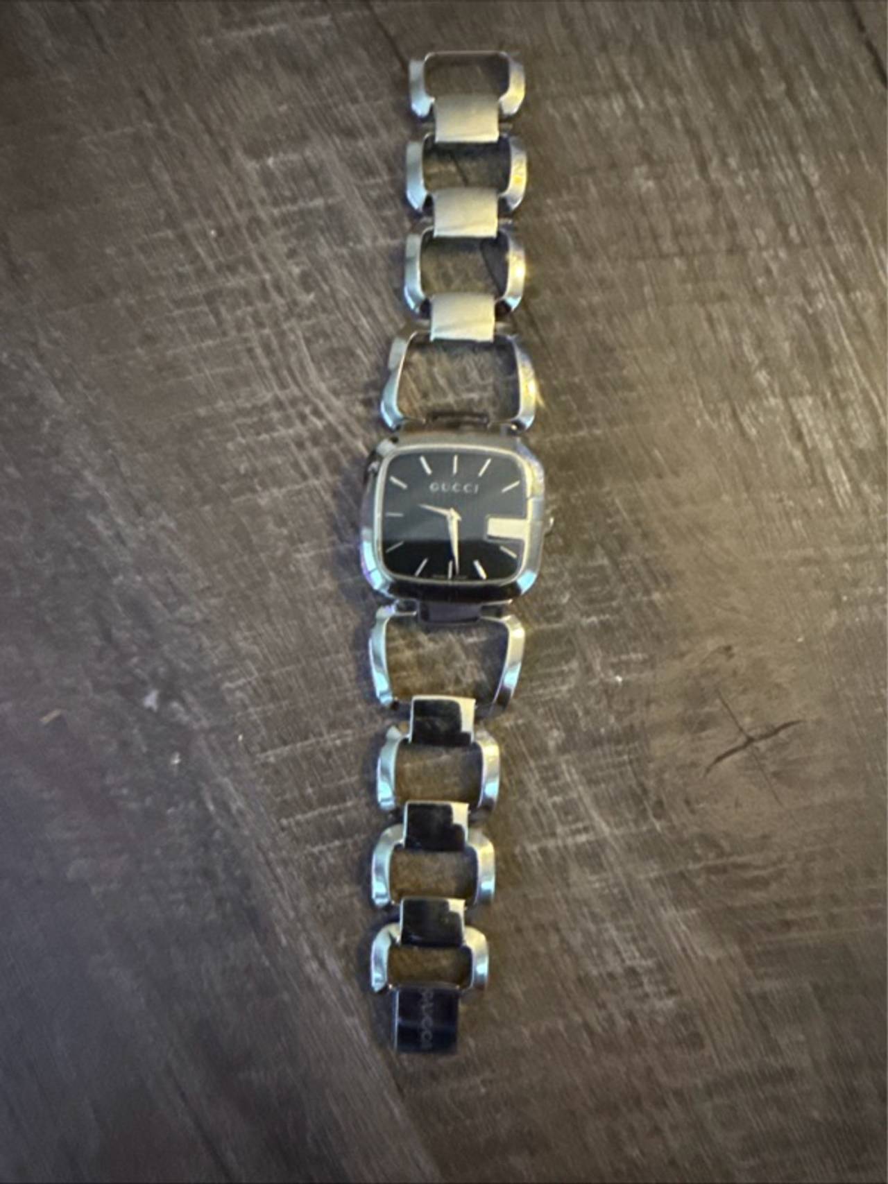 Gucci YA125510 Black Dial Stainless Steel Ladies Watch