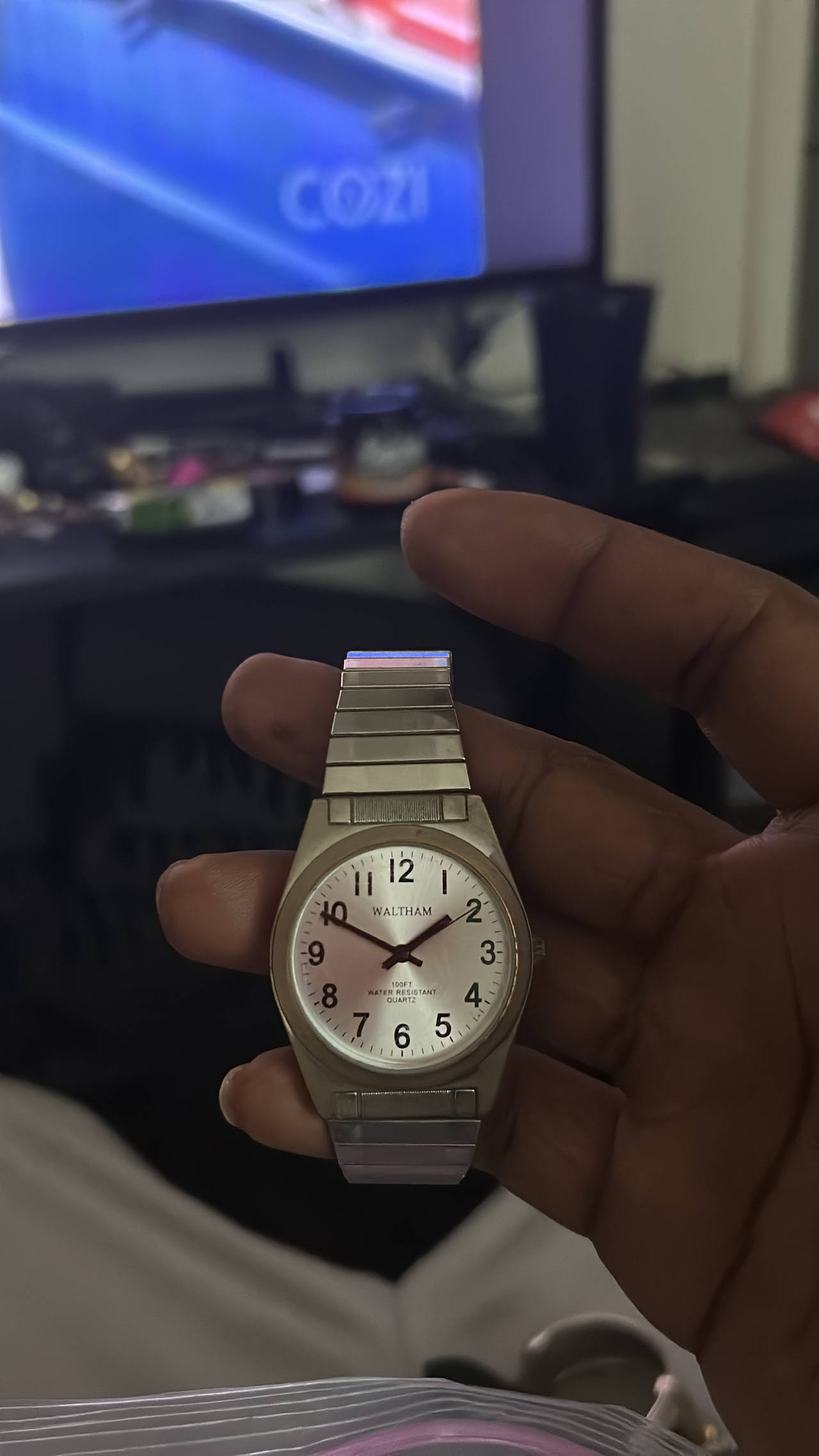 Waltham Quartz Silver Tone Expansion Band Watch