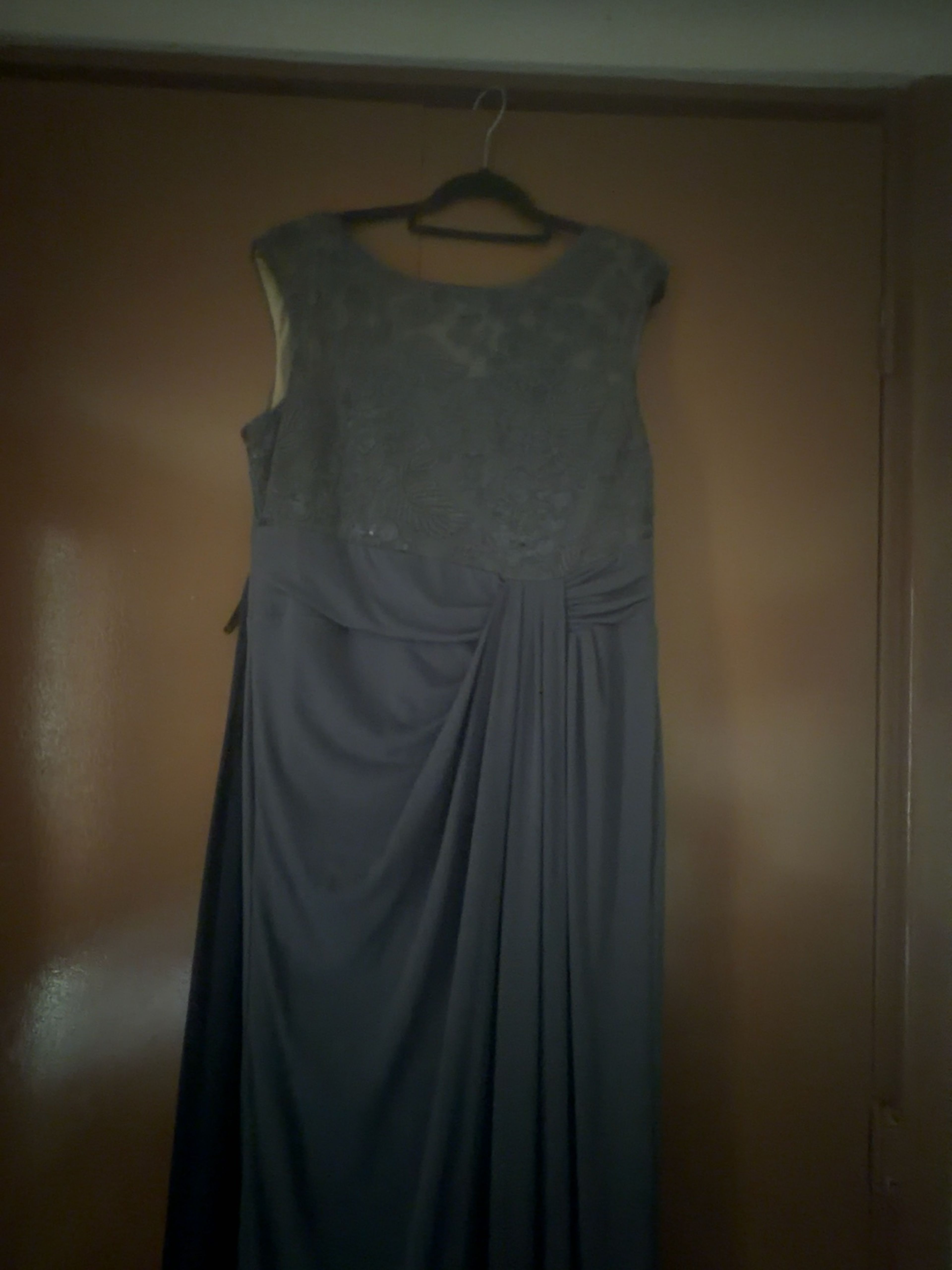 Mingdas Plum Chiffon Lace Formal Dress