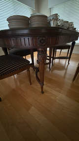 Antique Dining Table and Chairs Set - Image 2