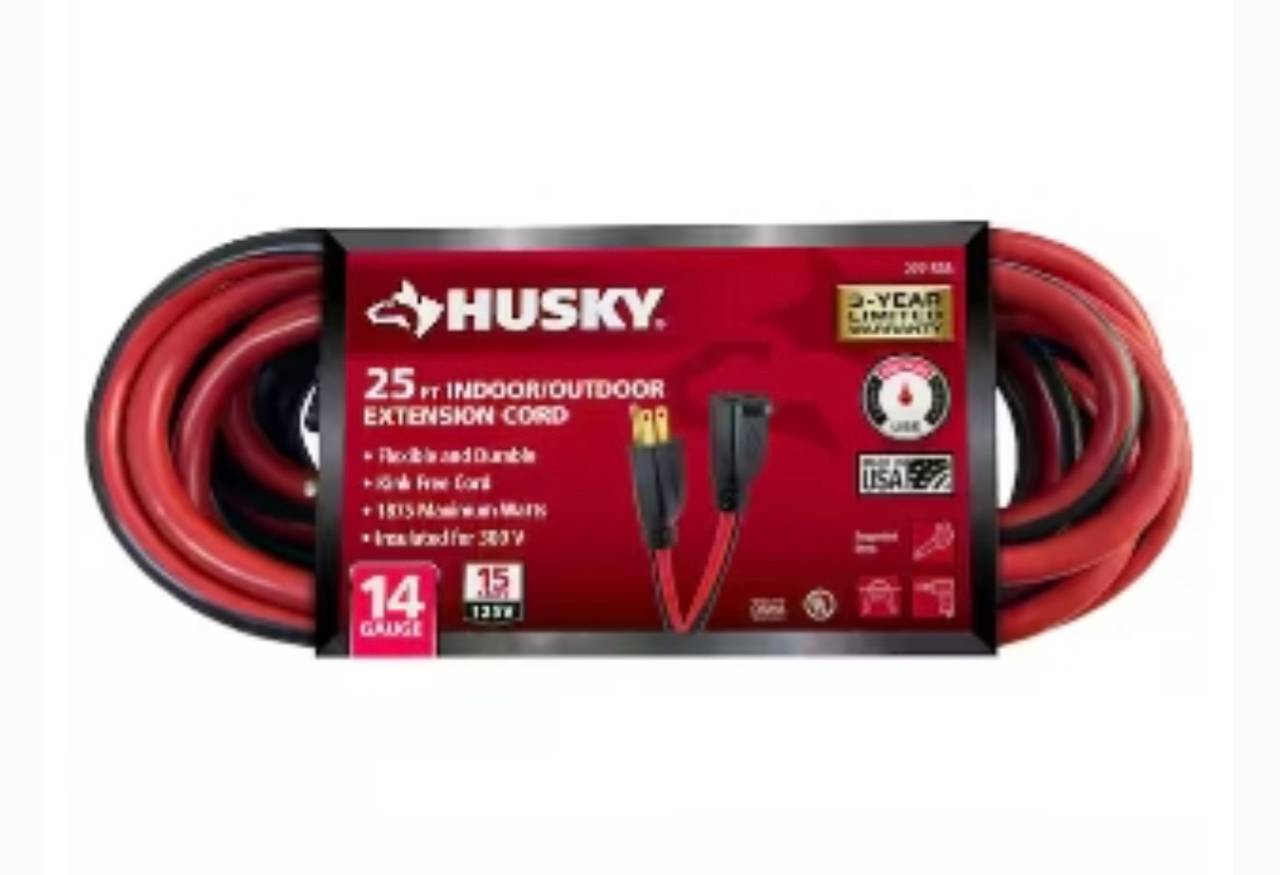 Husky 25 ft. 14/3 Indoor/Outdoor Extension Cord