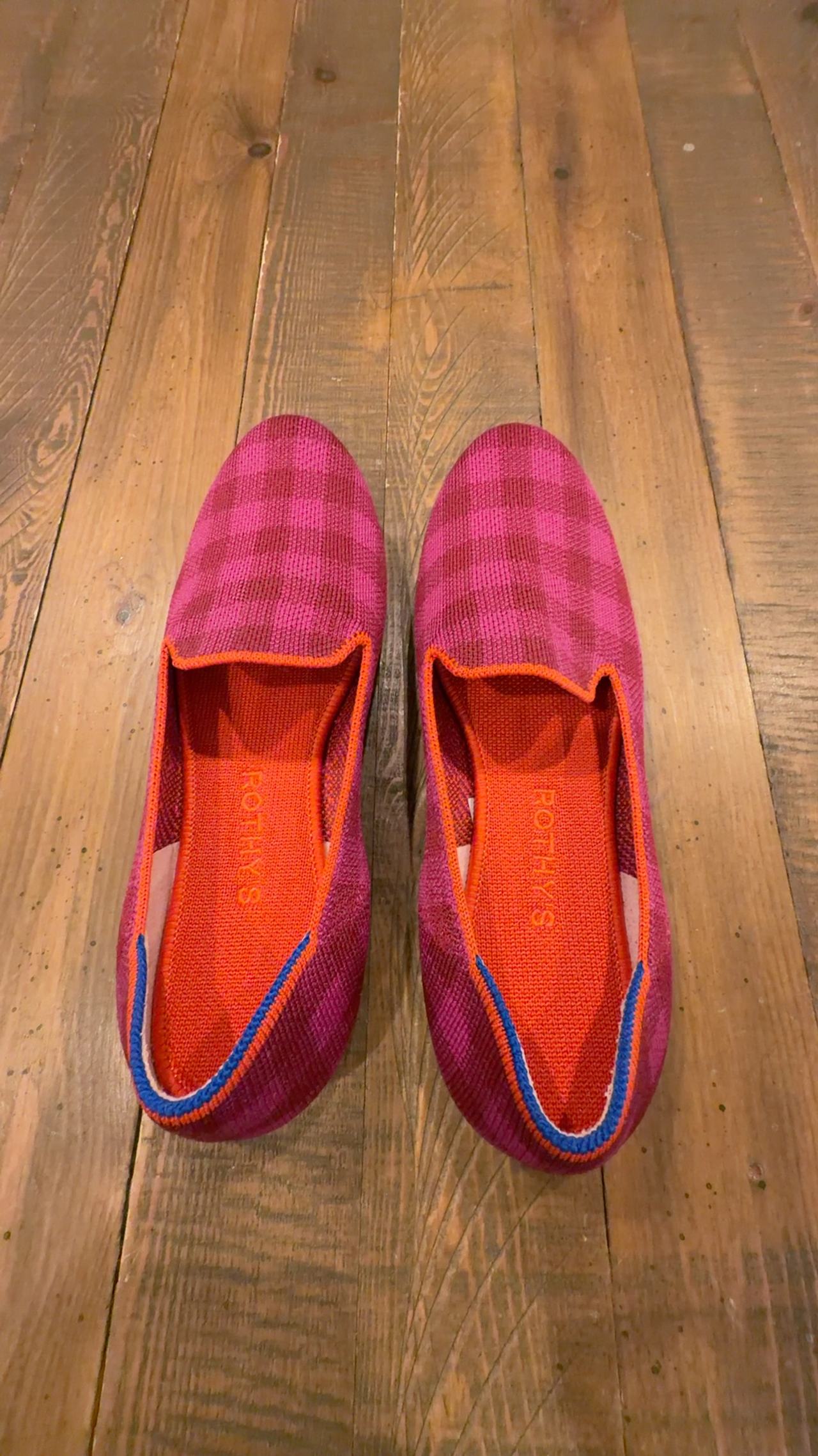 Rothy's The Loafer Cherry Gingham Size 7.5