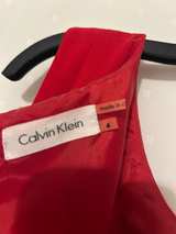 Calvin Klein Red Sleeveless Pleated Dress - Image 3
