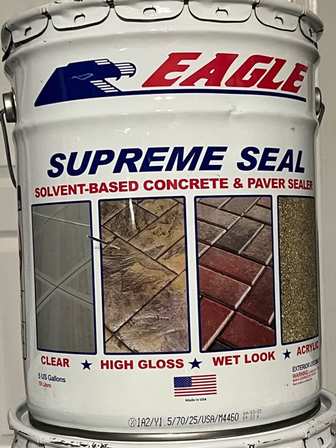 Eagle Supreme Seal Clear High Gloss Concrete Sealer 5 Gal