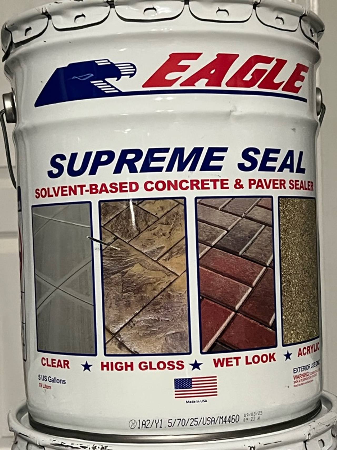 Eagle Supreme Seal Clear High Gloss Concrete Sealer 5 Gal