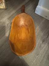 Vintage Treenware  Carved Wooden Scoop Large Farmhouse Style - Image 4