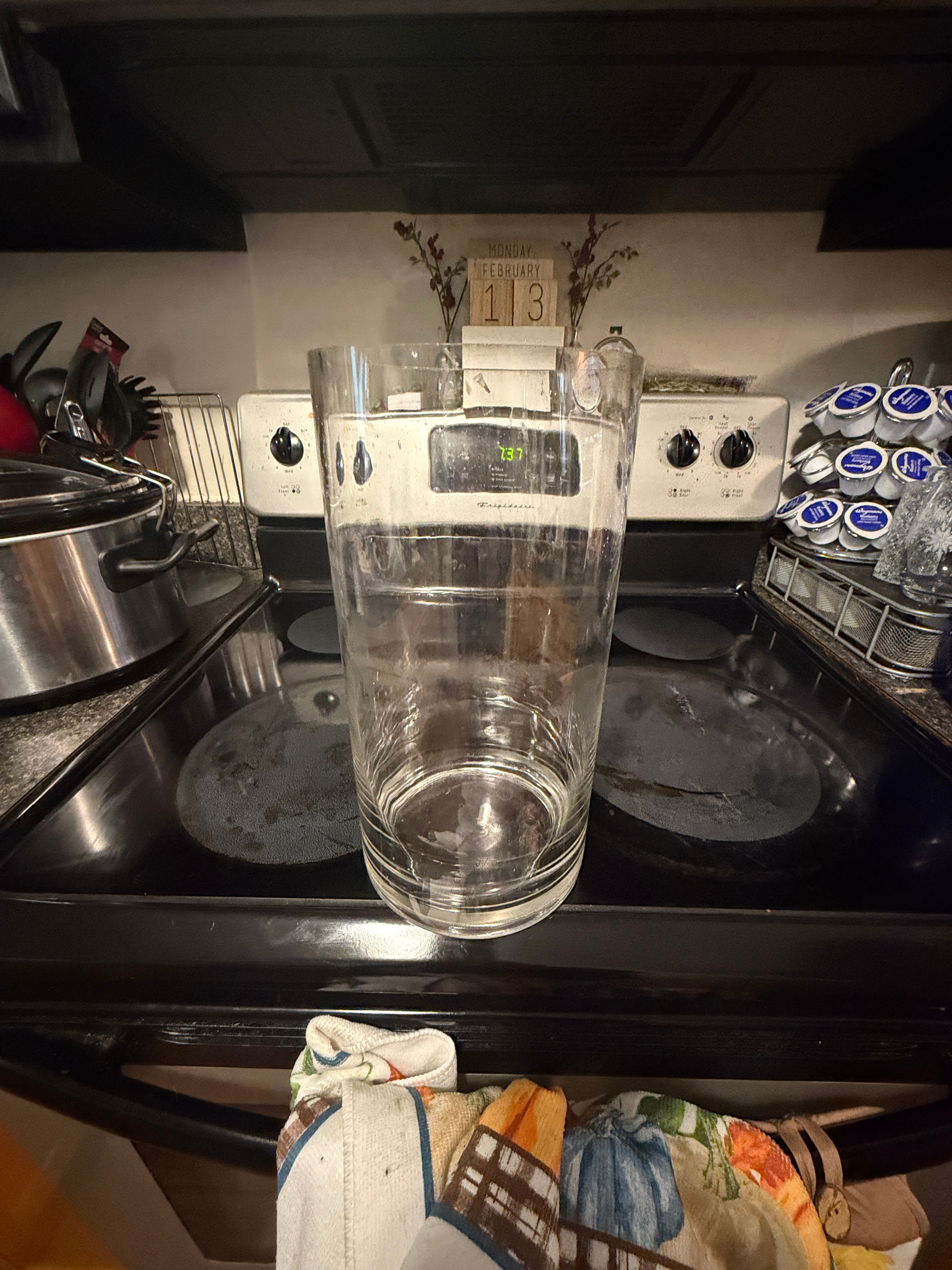 Large Clear Glass Cylinder Vase