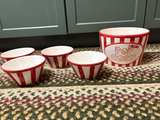 16-Pc Vintage Retro Popcorn Bowl & Hot Cocoa Mug Set – Family Movie Night Bundle - Image 1