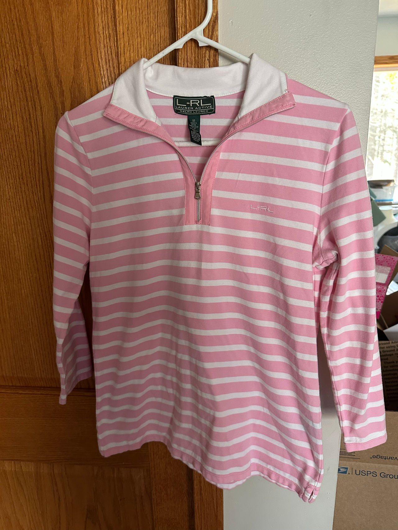 Lauren Ralph Lauren Active Striped Quarter-Zip Pullover