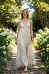 Mossimo Silk Blend Floral Brocade Maxi Dress - Image 3