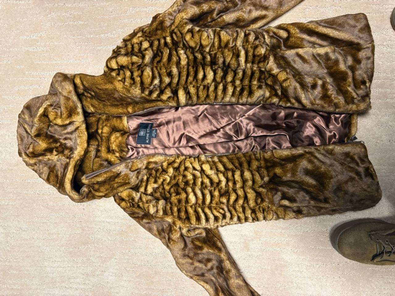 Alpine Studio Brown Faux Fur Jacket