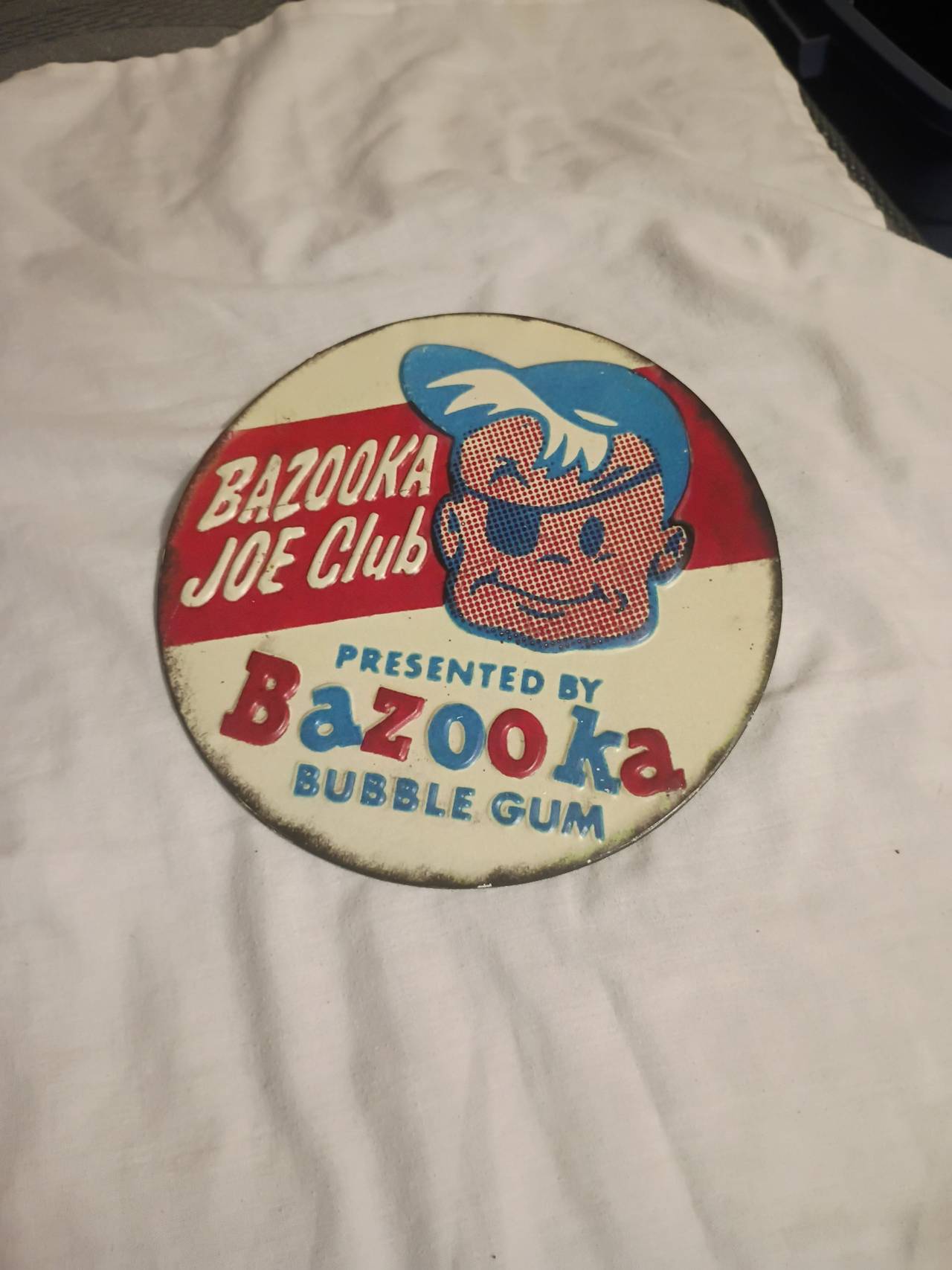 Vintage Bazooka Joe Club Metal Sign
