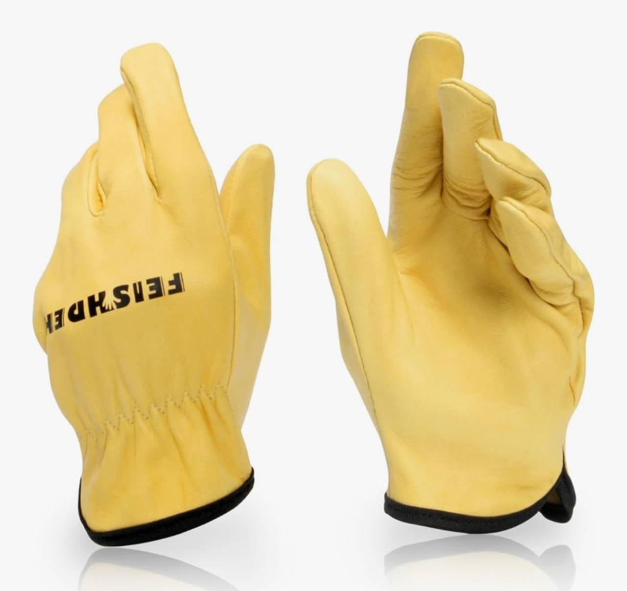 FEISHDEK Kids Size XL Leather Gardening Gloves, Toddler Work Gloves 8-12 Years