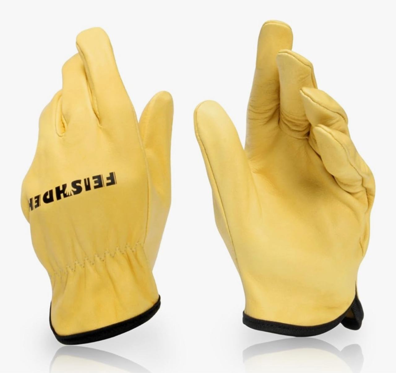 FEISHDEK Kids Size XL Leather Gardening Gloves, Toddler Work Gloves 8-12 Years
