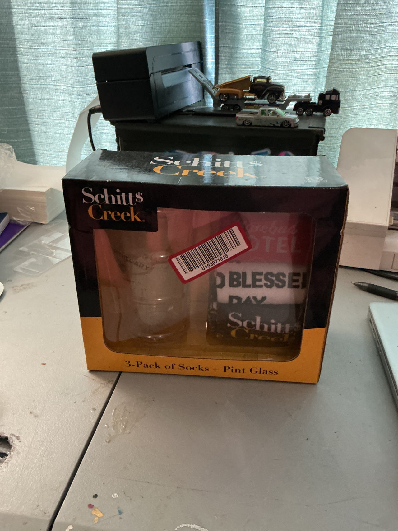 Schitt's Creek Socks and Pint Glass Gift Set