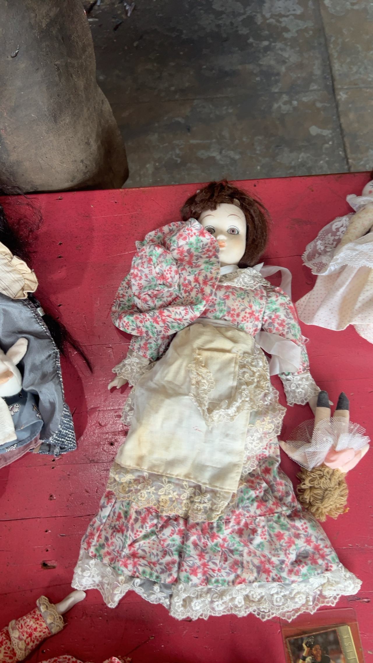 Vintage Handpainted Bisque Porcelain Doll
