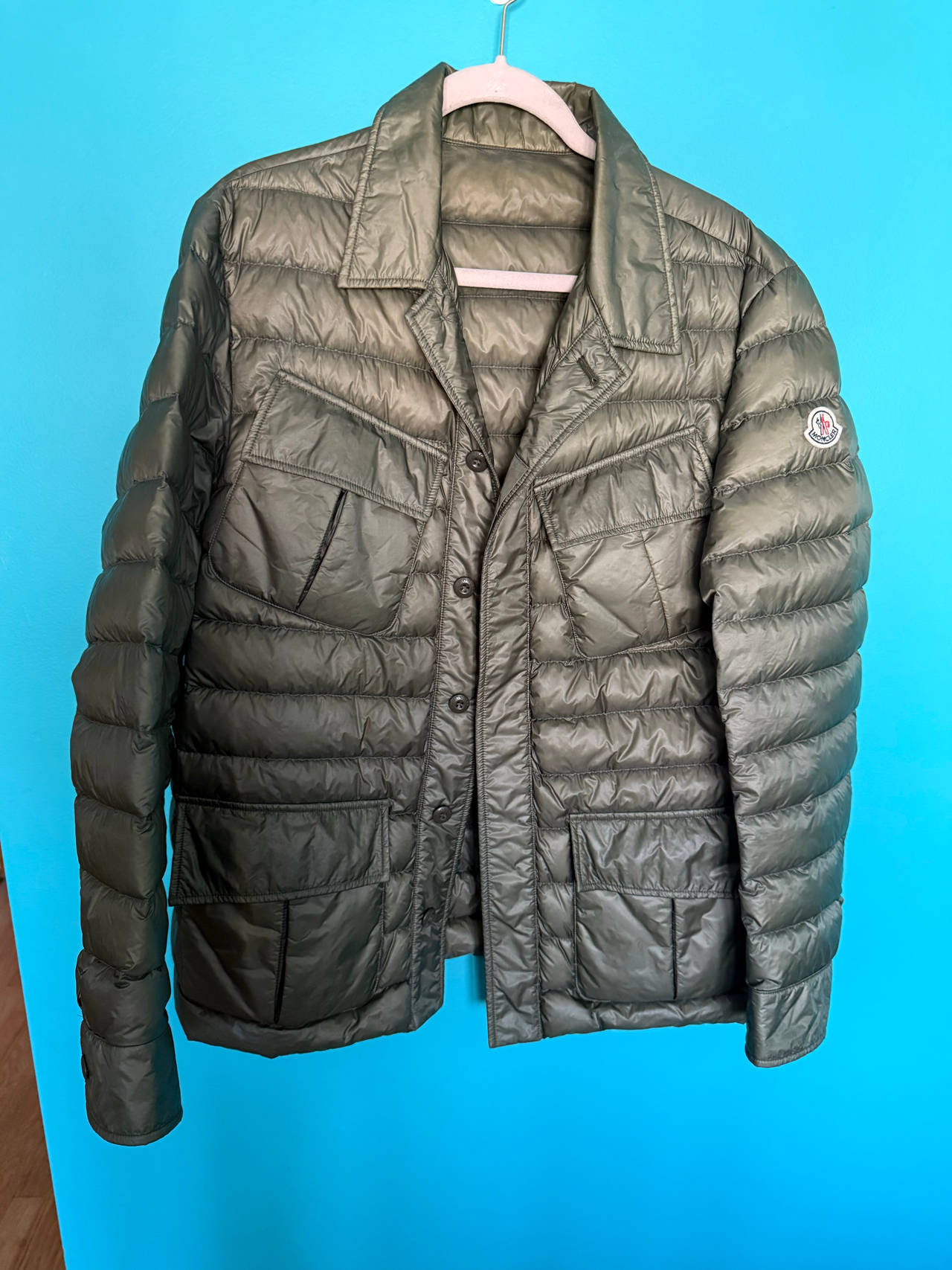 Moncler Girot Quilted Down Shirt Jacket