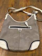 Coach Grey Patent Leather Hobo Crossbody Bag - Image 1