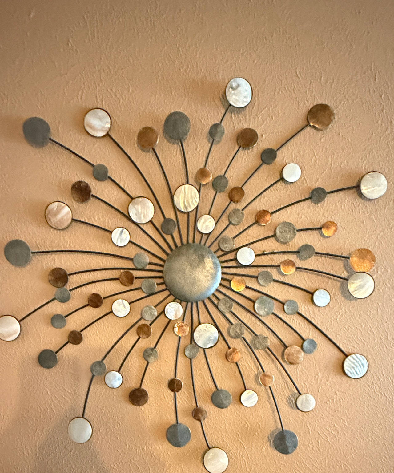 Starburst Metal Wall Art with Capiz Shells