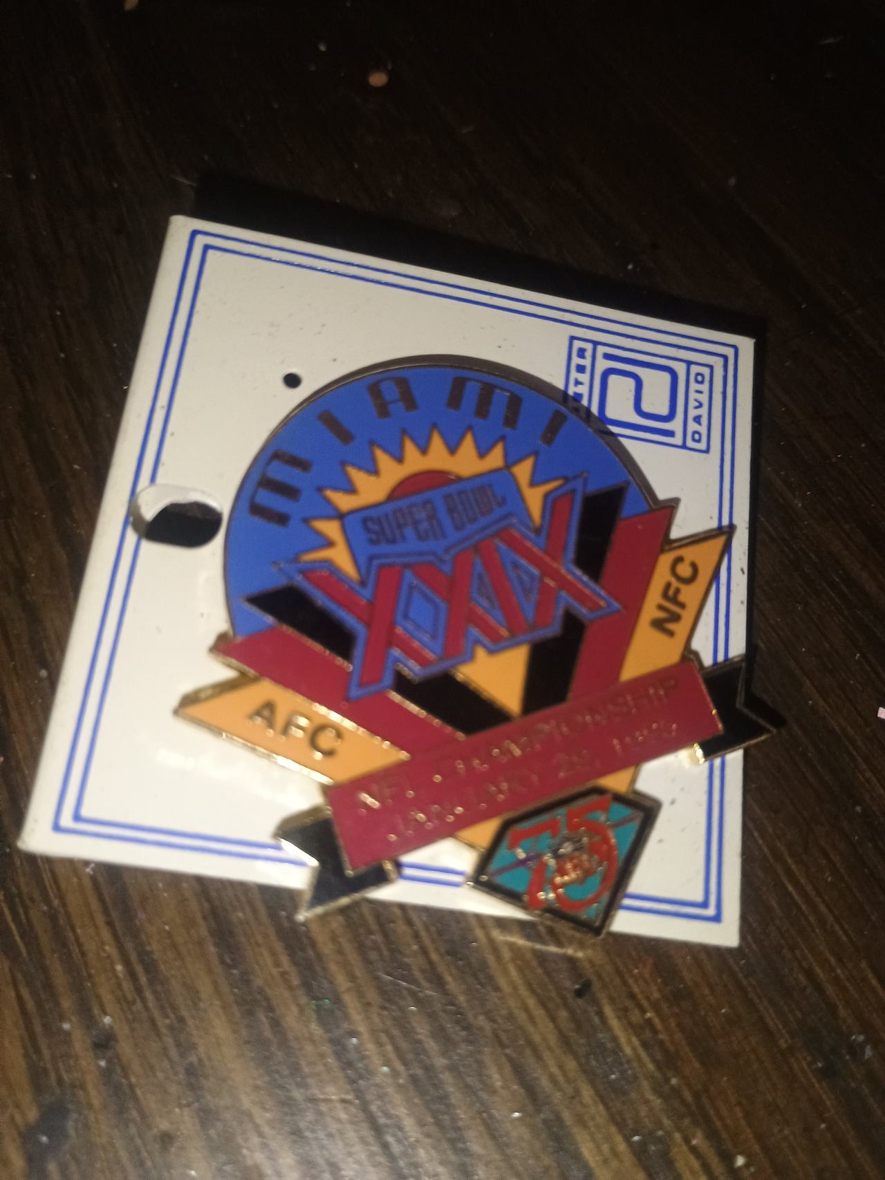 Super Bowl XXIX Miami Peter David Commemorative Pin