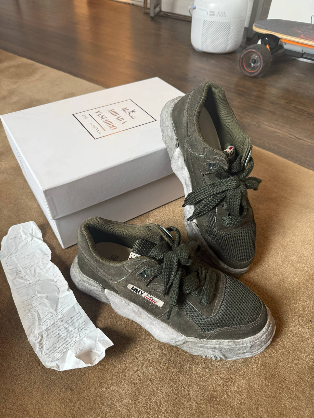 Maison Mihara Yasuhiro Parker OG Sole Low-Top Leather Sneakers