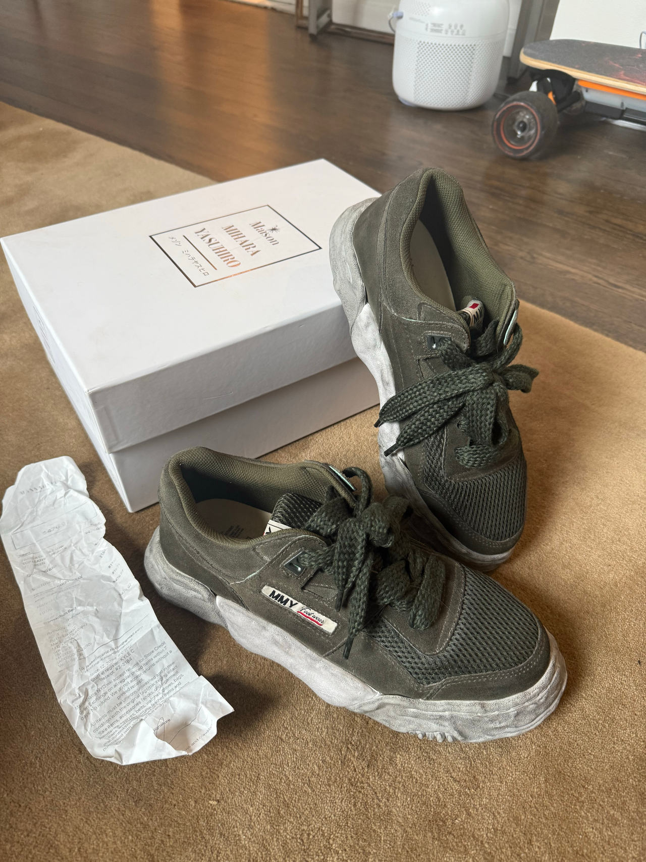 Maison Mihara Yasuhiro Parker OG Sole Low-Top Leather Sneakers
