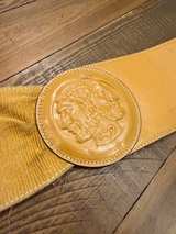 FENDI BROKEN Leather Belt Mustard Yellow HEAVILY USED  - Image 4