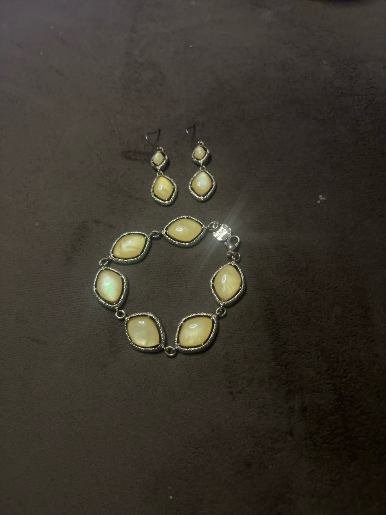 Monet DBLTKE Opal Drop Earrings with Diamond Halo