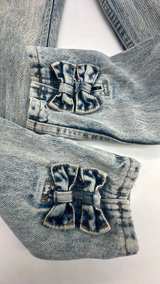 Jordache Vintage Acid Wash Bow Jeans - Image 3