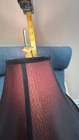 Vintage Brass Table Lamp with Black Shade - Image 7
