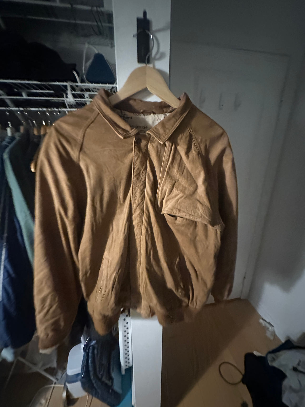 Marlboro adventure team Brown Suede Bomber Jacket