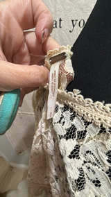 Free People Lace Peplum Top Cream - Image 3