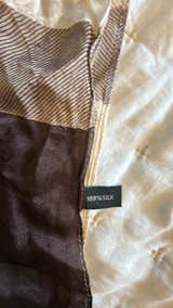 Brown and Yellow Silk Scarf - Image 4