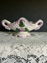Vintage Ceramic Rose Floral Planter Bowl - Image 1