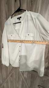 Elementz White Roll-Tab Sleeve Button Down Blouse XL - Image 7