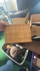 Woven Stacking Storage Bins with Lids-SET OF 3 - Image 4