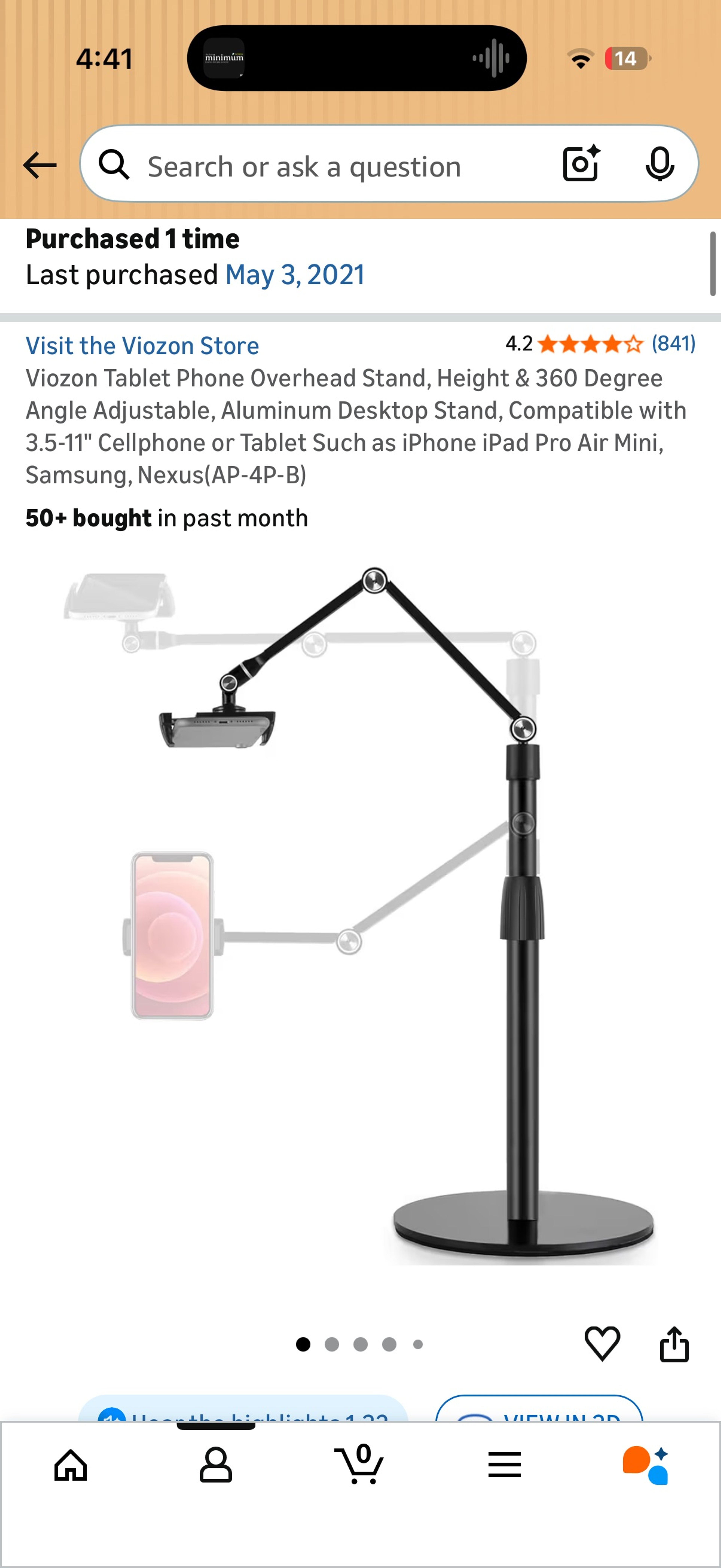 Viozon Universal Tablet Floor Kiosk (Black) - Image 2