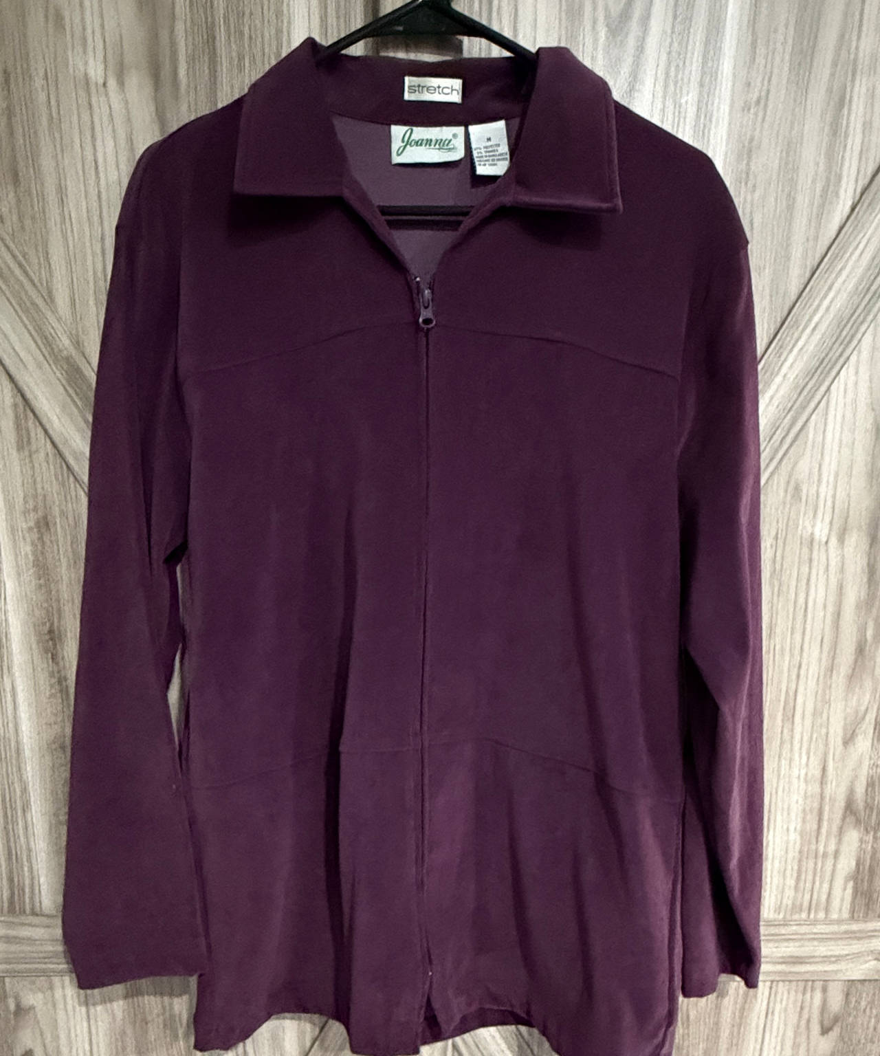 Joanna Stretch Full Zip Jacket Plum purple size Medium