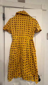 Diane von Furstenberg Bundette Linen Dress Yellow Pink size 8 - Image 4