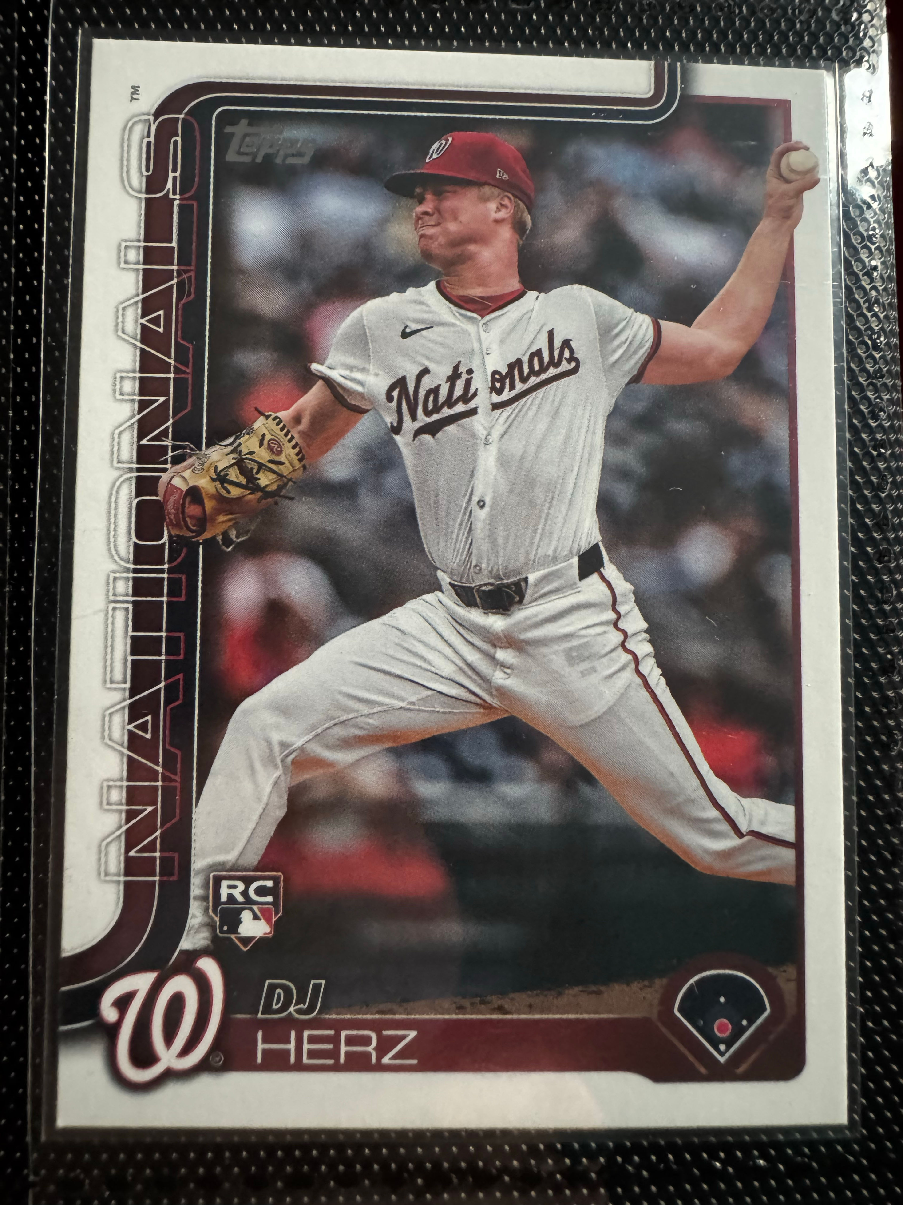 DJ Herz rookie Topps Baseball Card