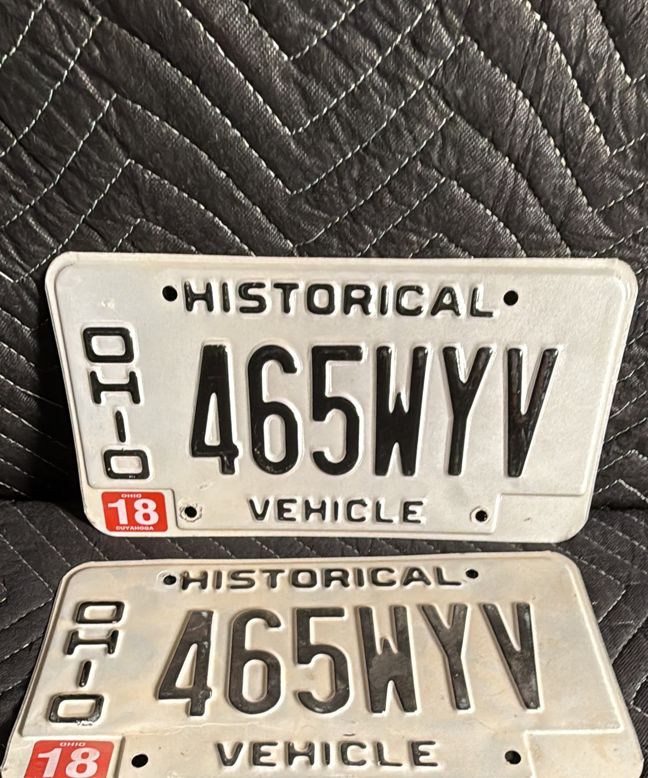 Ohio Historical Vehicle License Plates (Pair)