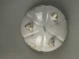A hand-painted Nippon porcelain footed bowl with floral motifs and gold trim. - Image 2