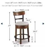 Ashley Valebeck Swivel Counter Stool - Image 2