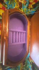 Cedar Coffin Jewelry Box with Purple Velvet Lining - Image 4