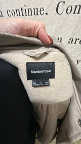 Standard Cloth Women's Faux Wool Bouclé Bomber Jacket Light Tan - Image 3