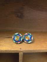 Vintage Italian Micro Mosaic Floral Earrings - Image 3