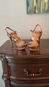 Gianni Bini Platform Bronze Sandals - Image 1