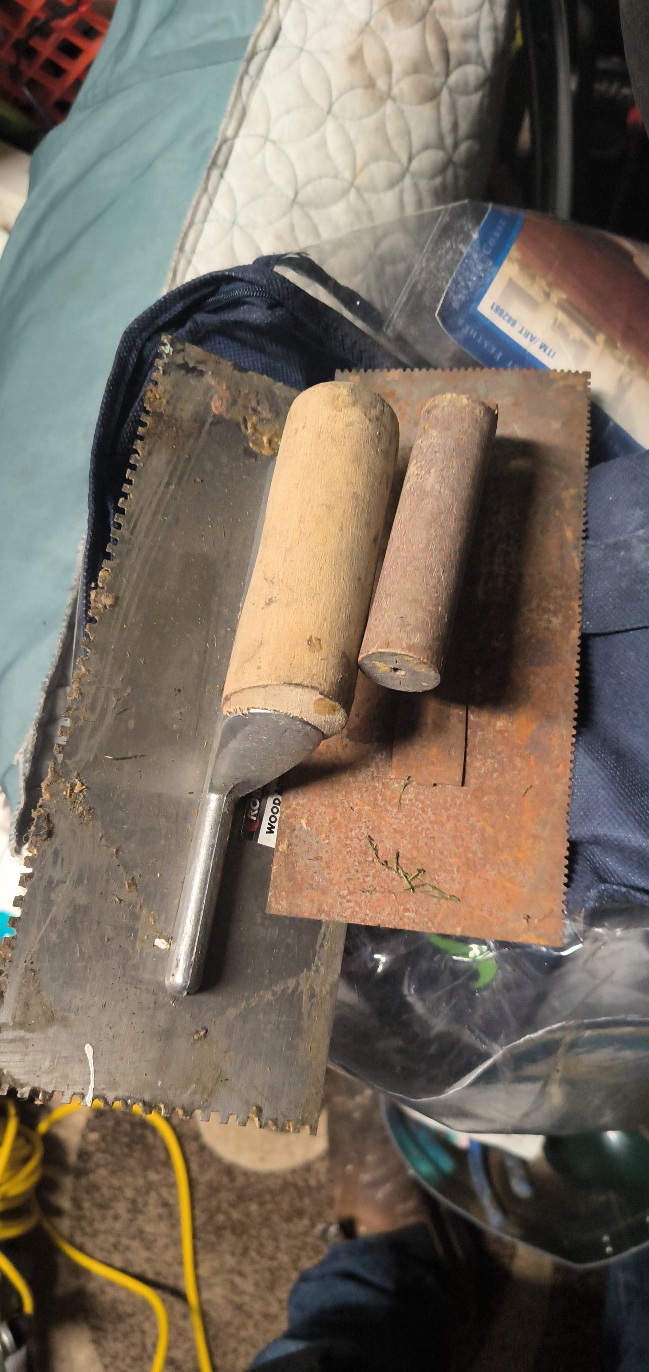 Notched Trowels with Wood Handles